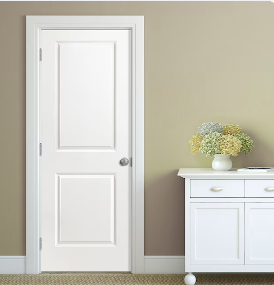 2-panel Hollow core  Smooth Primed Molded composite Flat Jamb Single Prehung Interior Door