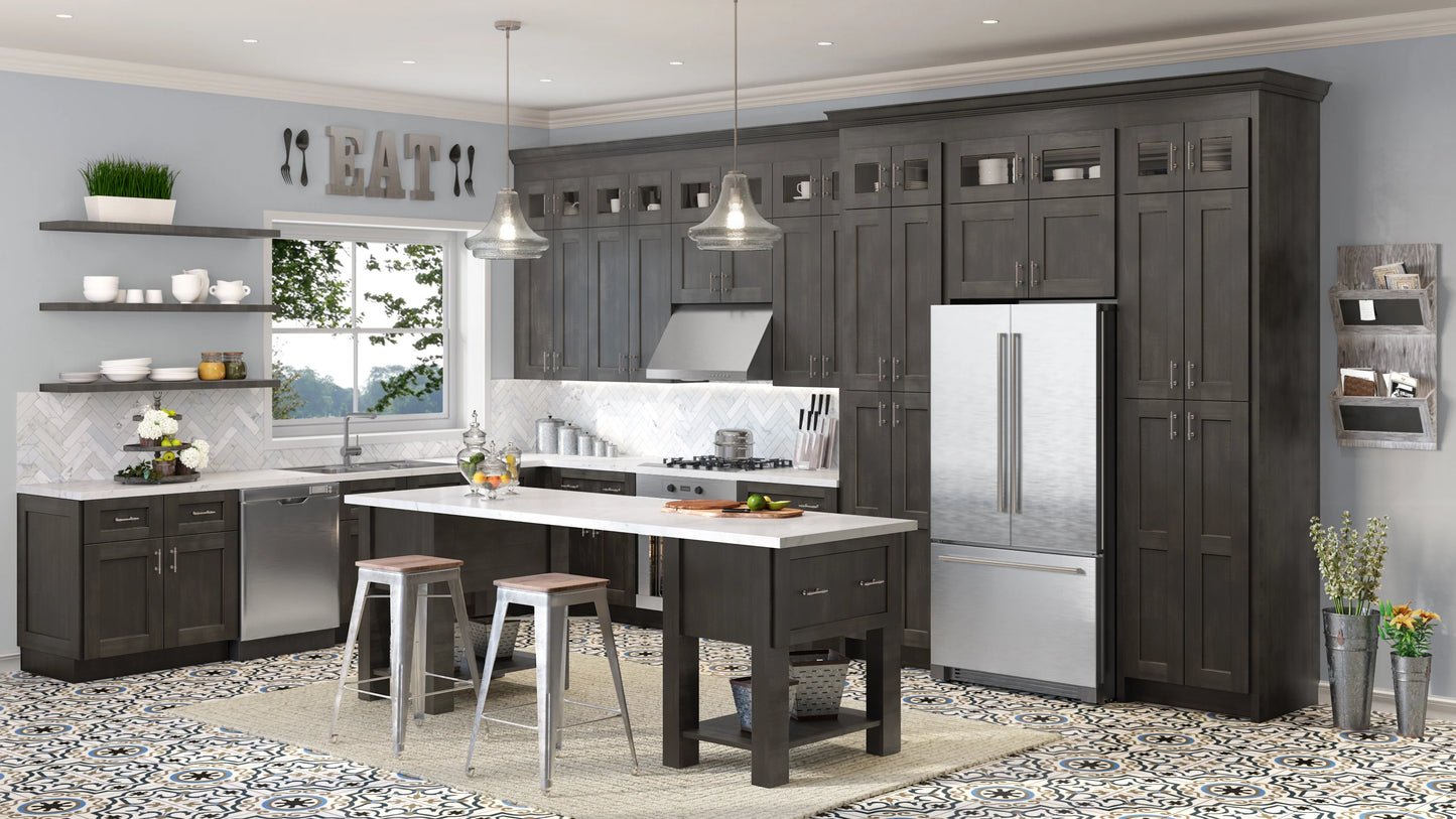 Shaker Cinder Kitchen Cabinets