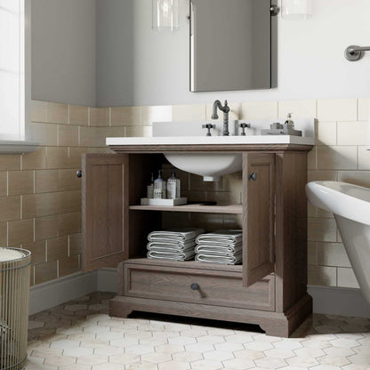 Amherst 36in Dark Oak Single Sink Bathroom Vanity