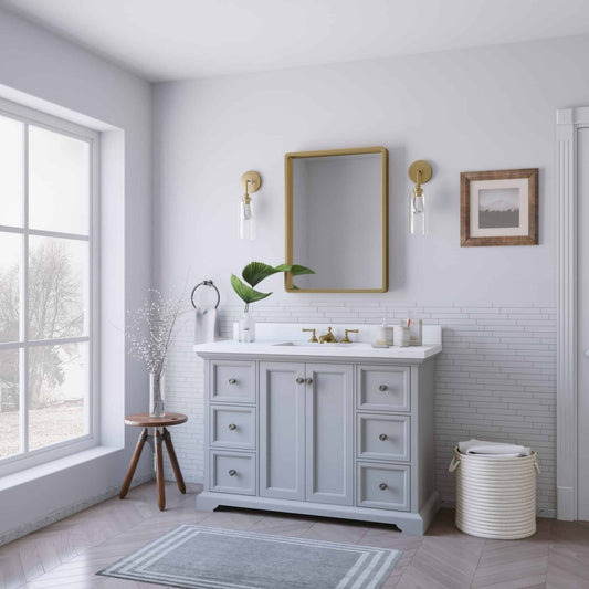 Portage 48in Gray Single Sink Bathroom Vanity