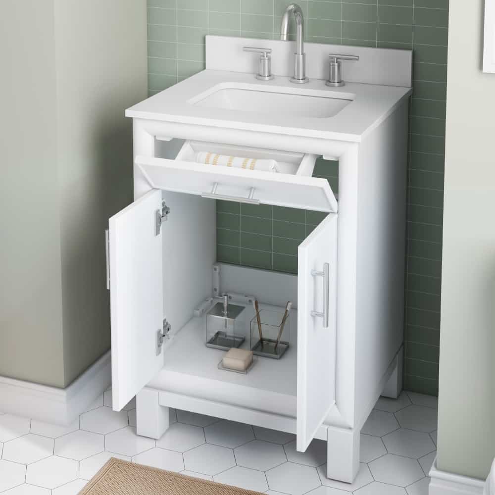 24in Daisy White Single Sink Bathroom Vanity