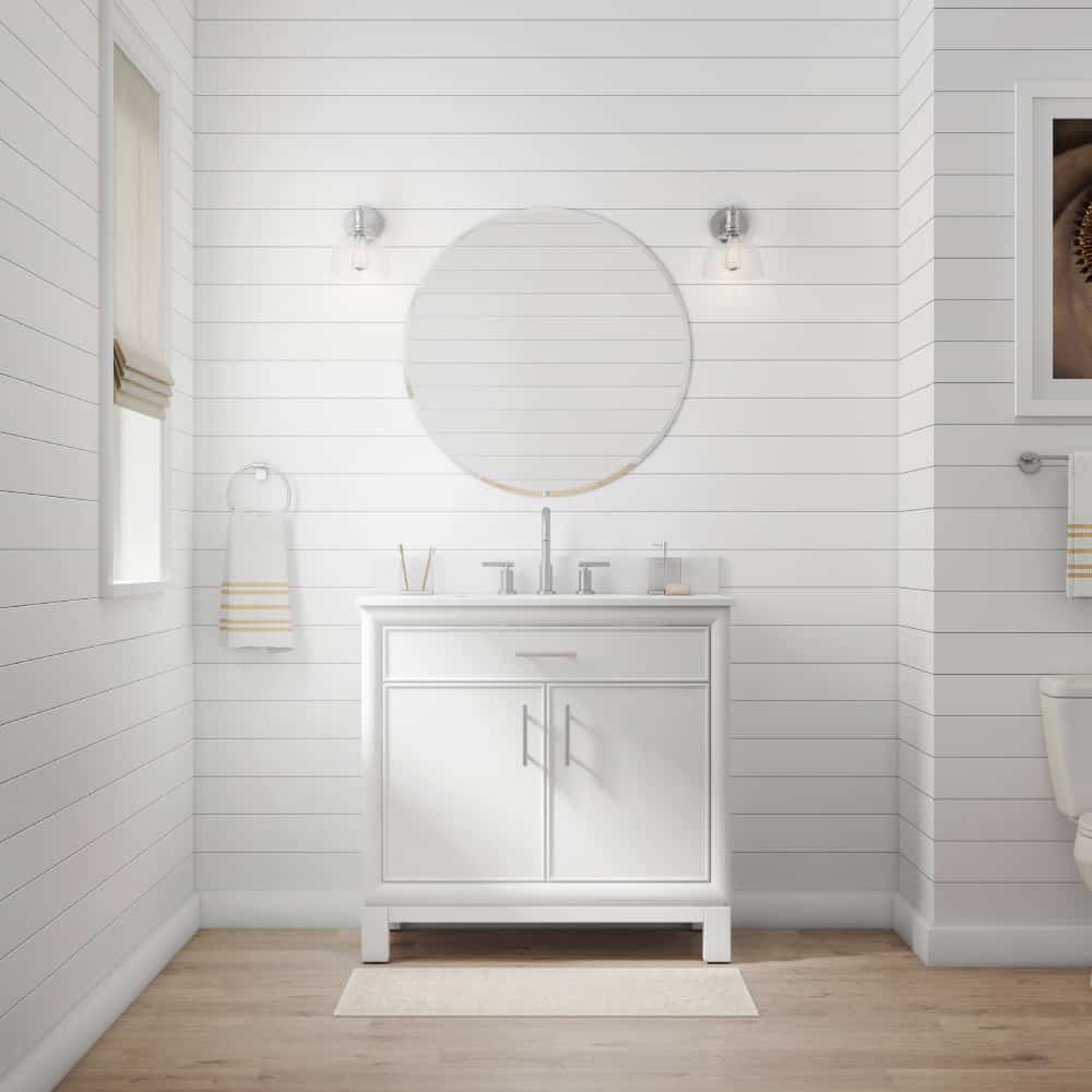 36in Daisy White Single Sink Bathroom Vanity