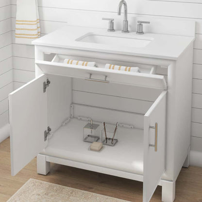 36in Daisy White Single Sink Bathroom Vanity