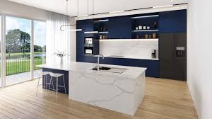 LUX Calcutta Lorenza LQ-907 Quartz Countertop Island