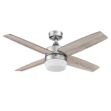 Prominence Home Atlas, 44 Inch Modern Indoor LED Ceiling Fan with Light and Remote Control, Dual Mounting Options, Dual Finish Blades, Reversible Motor - 51469-01 (Bright White)