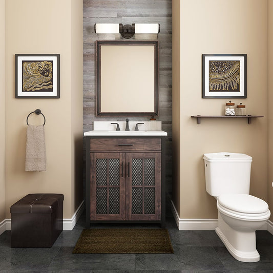 Drysdale 30in Antique Brown Single Sink Bathroom Vanity