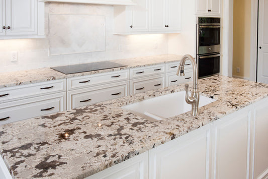 Alaska Whit Sink Real Granite Countertop