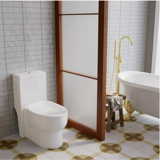 Swiss Madison Soleil 1.6 GPF Dual Flush One Piece Elongated Toilet with Push Button Flush - Seat Included