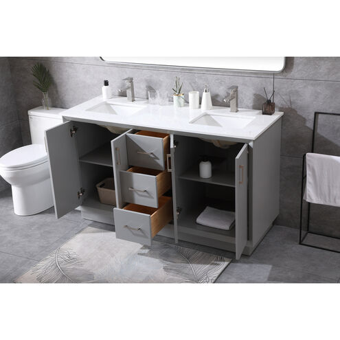 Hayes 60 X 22 X 35 inch Grey Vanity Sink Set