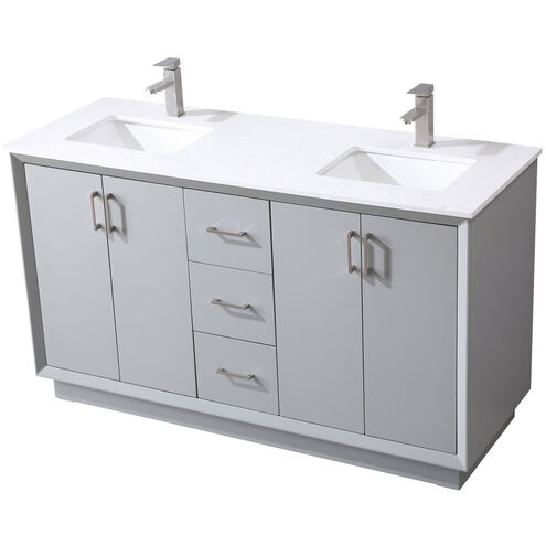 Hayes 60 X 22 X 35 inch Grey Vanity Sink Set