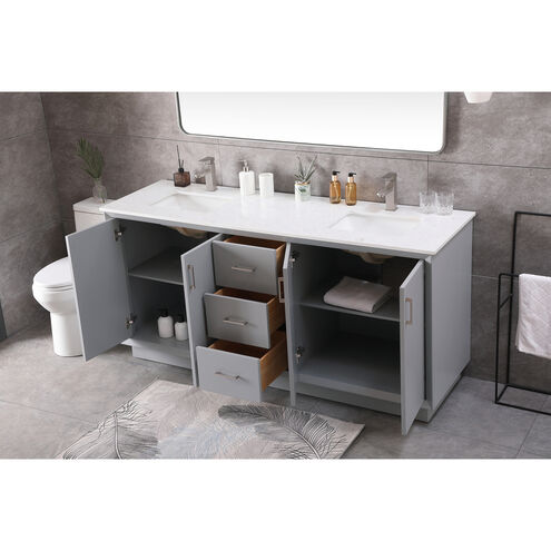 Hayes 72 X 22 X 35 inch Grey Vanity Sink Set